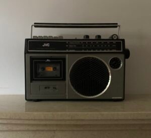 A photo of my classic JVC radio cassette-player, purchased in 1981!